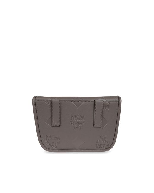 MCM Gray Leather Shoulder Bag for men