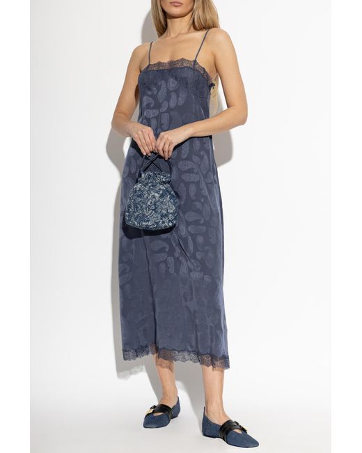 Zadig & Voltaire Blue Silk Dress 'Ridar'