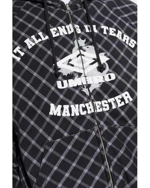 Umbro Black Plaid Pattern Sweatshirt for men