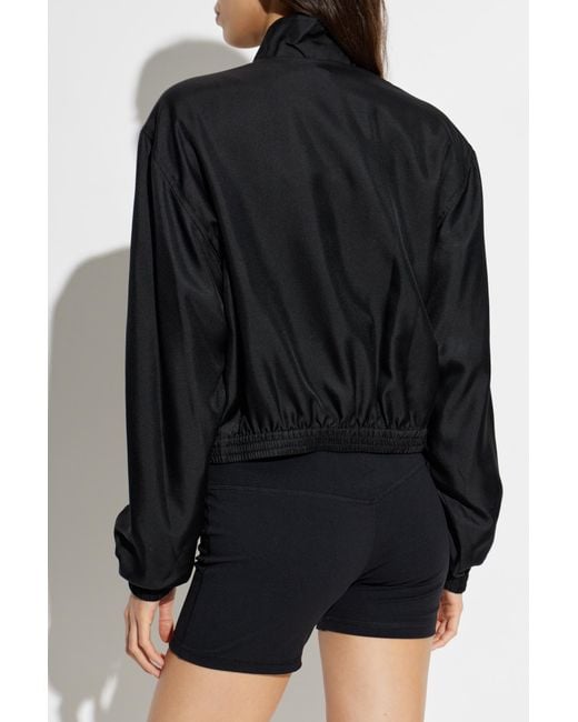 Alexander Wang Black Silk Jacket With Logo
