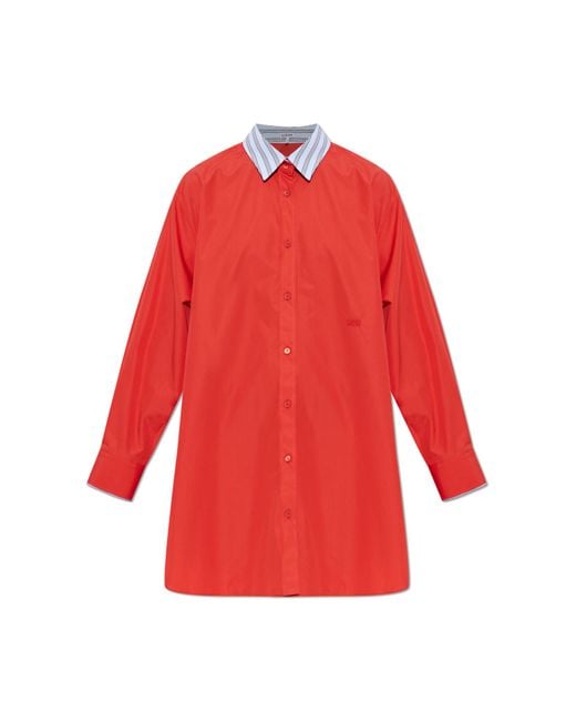 Loewe Red Shirt Dress