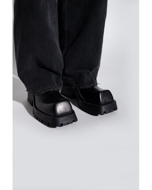 Balenciaga Black 'trooper' Heeled Derby Shoes