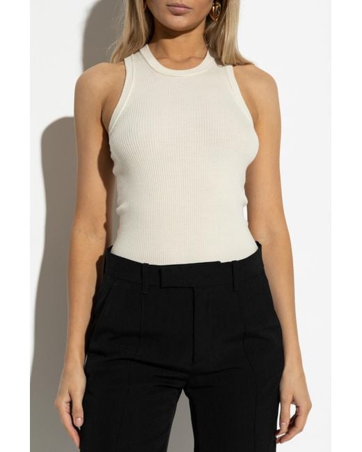 Givenchy White Ribbed Top