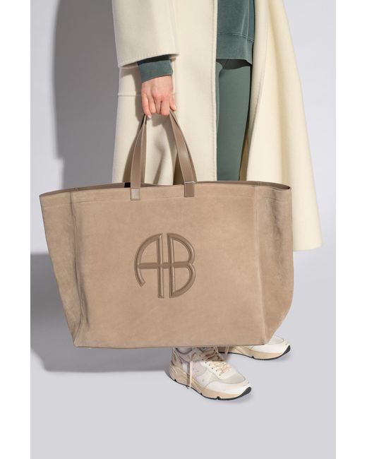 Anine Bing Natural 'rio Xl' Shopper Bag,