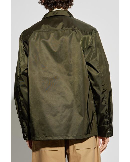 Jil Sander Green Jacket With Pockets for men