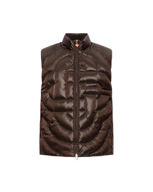 Casablanca Brown Quilted Vest for men