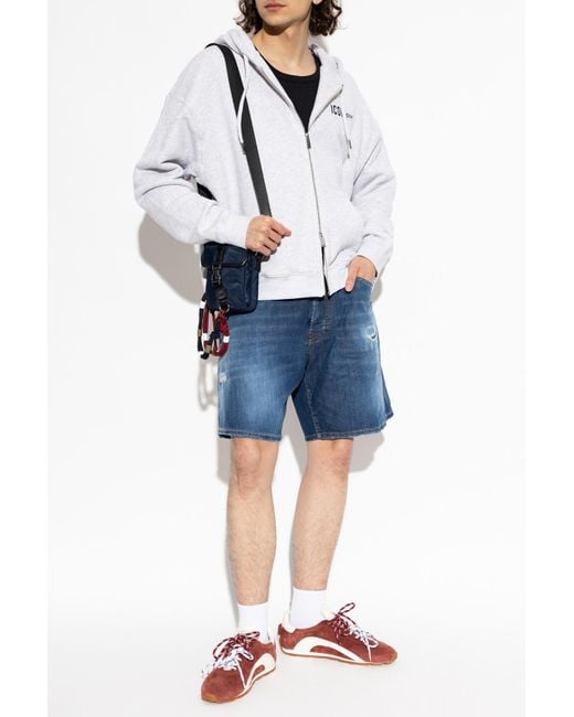DSquared² Blue 'Boxer' Denim Shorts for men
