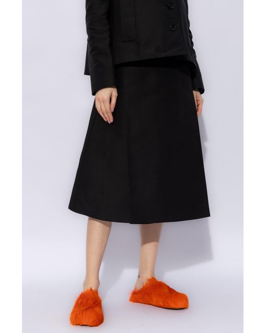 Marni Black Cotton Skirt,