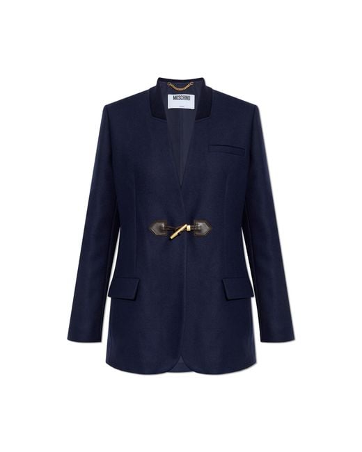 Moschino Blue Wool Blazer