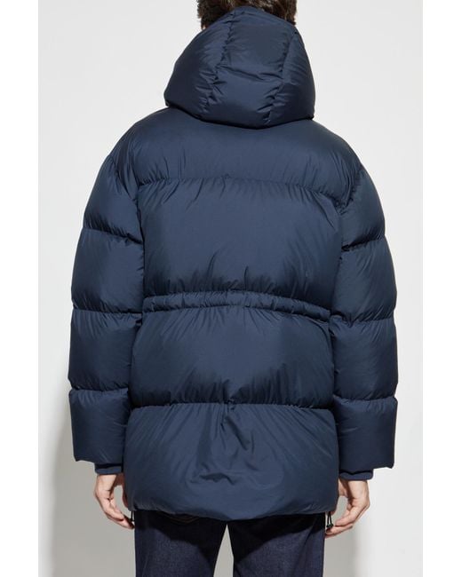 Emporio Armani Blue Down Jacket With Detachable Hood for men