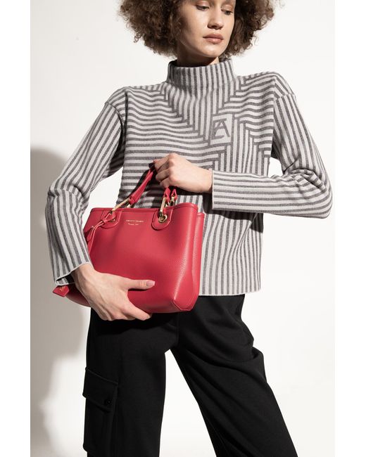 Emporio Armani Myea Small Shoulder Bag in Red Lyst UK