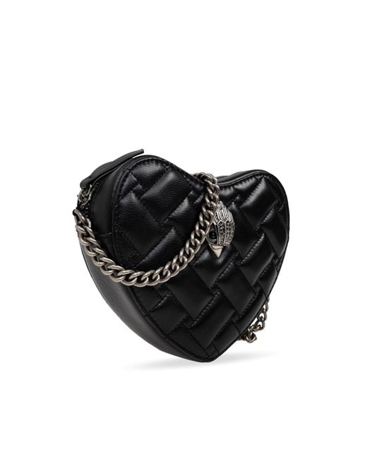 Kurt Geiger Black Kensington Heart Shoulder Bag