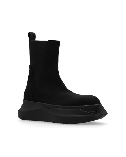 Rick Owens Black ‘Beatle Abstract’ Chelsea Boots for men