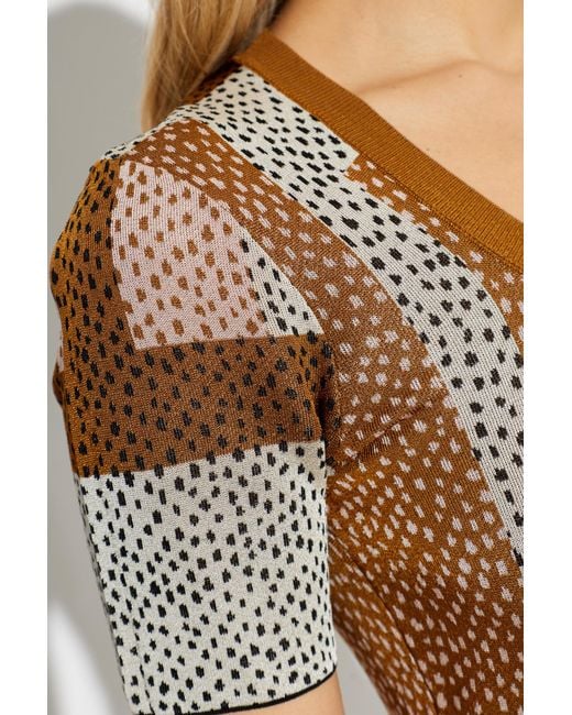 Fendi Brown Patterned Dress