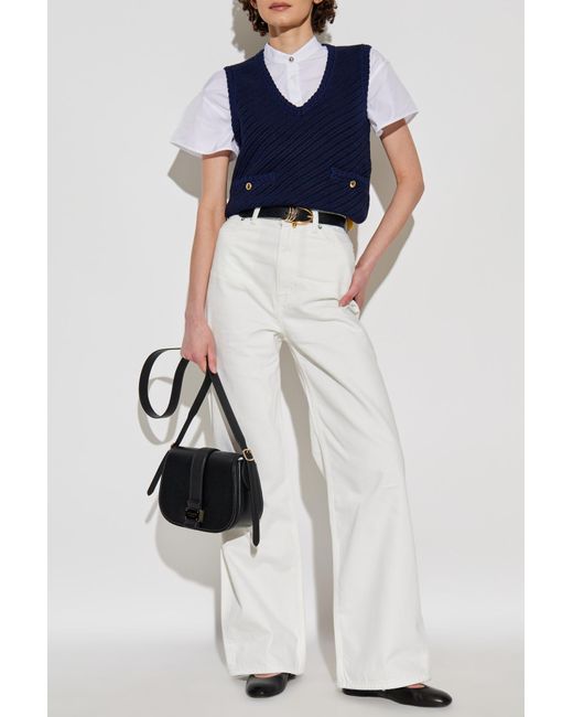 Rag & Bone White Draped Top