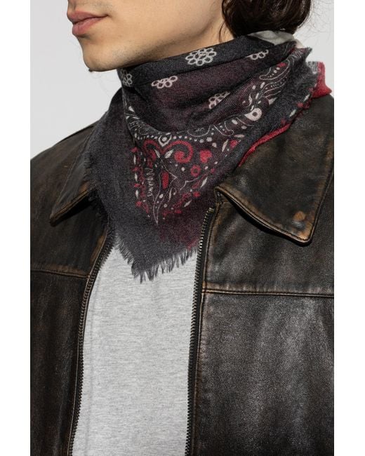 Moschino Pink Cashmere Scarf With Print