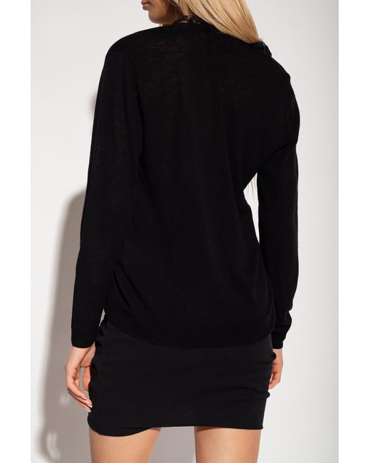 IRO Black 'Haby' Sweater With Lace