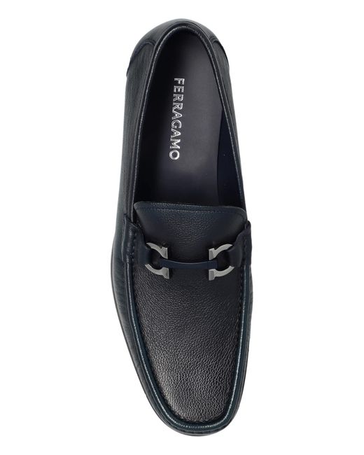 Ferragamo Black Grandioso 2 Loafers Shoes for men