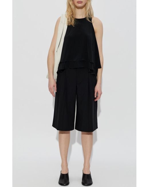 AMI Black Loose-Fit Top