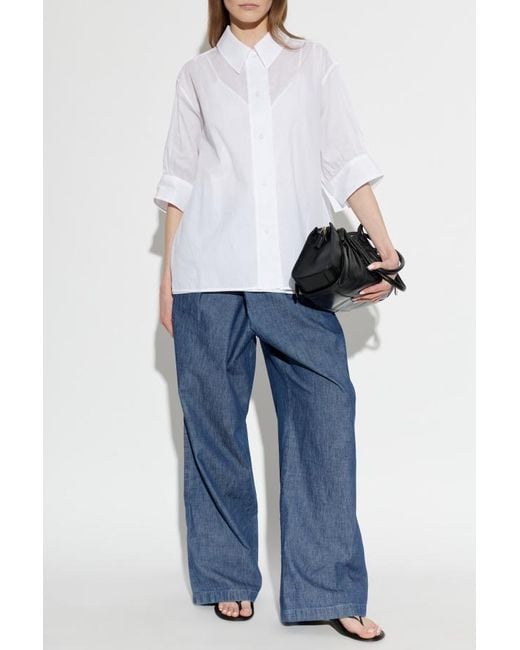 Jil Sander Blue Loose-Fit Trousers