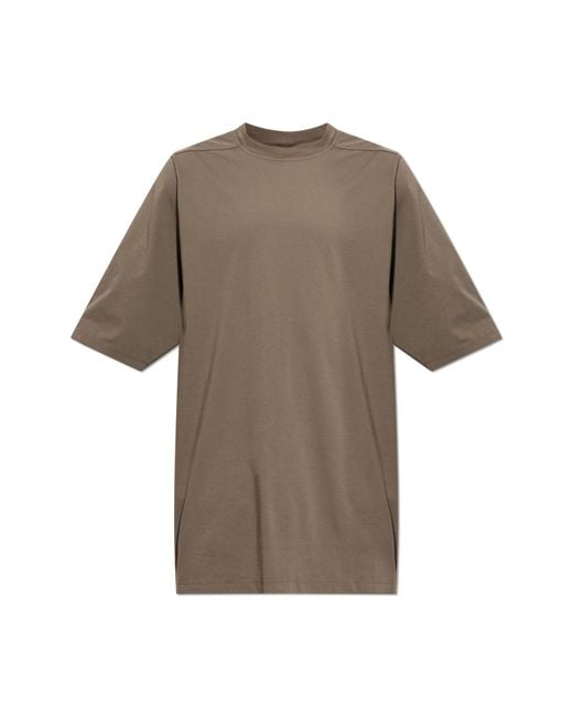 Rick Owens Brown Crew Neck T-Shirt for men