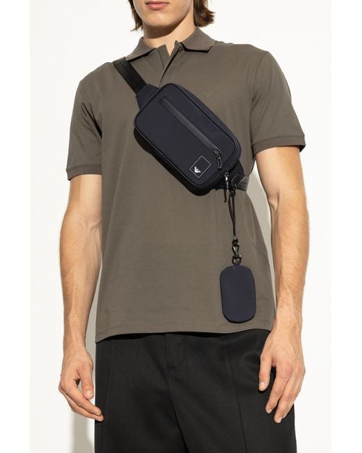 Emporio Armani Blue Waist Bag for men