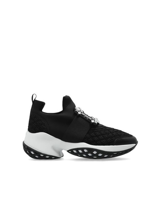 Roger Vivier Black 'Viv' Run' Sneakers