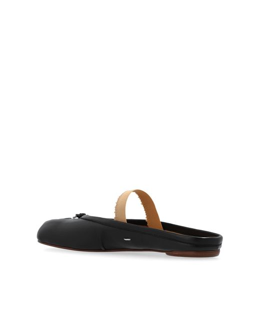 Maison Margiela Gray Leather Tabi Slides