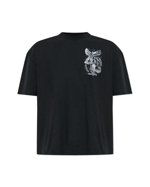 AllSaints Black T-Shirt 'Seraph' for men