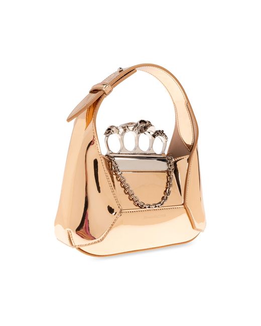 Alexander McQueen Metallic 'jewelled Mini' Shoulder Bag,