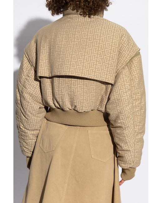Balmain Natural Padded Jacket With Detachable Sleeves