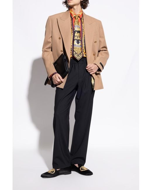 Versace Black Satin Loafers for men