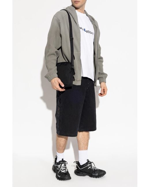 Roa Black Logo Shorts for men