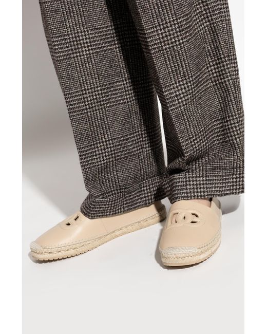Dolce & Gabbana Black Leather Espadrilles for men