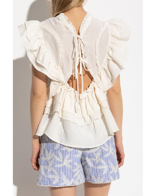 Munthe Natural Peplum Top 'Fulton'