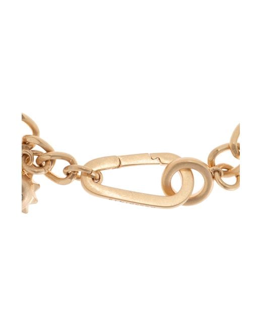 AllSaints Metallic Bracelet With Heart-Shaped Charm