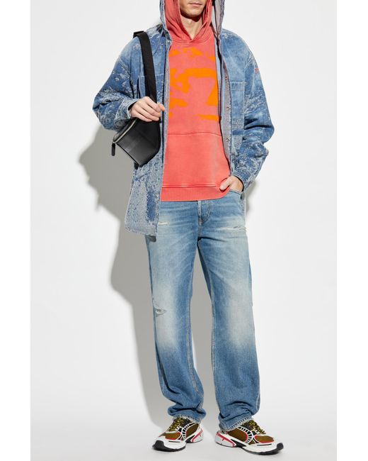 DIESEL Blue Denim Shirt With Hood D-Dewnys-Hood-S for men