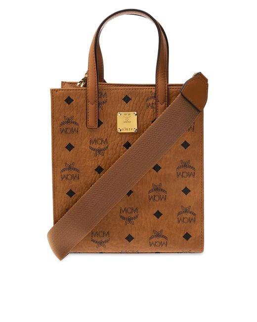 MCM Brown Shoulder Bag With Logo
