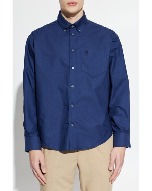 AMI Blue 'Oversize' Shirt for men