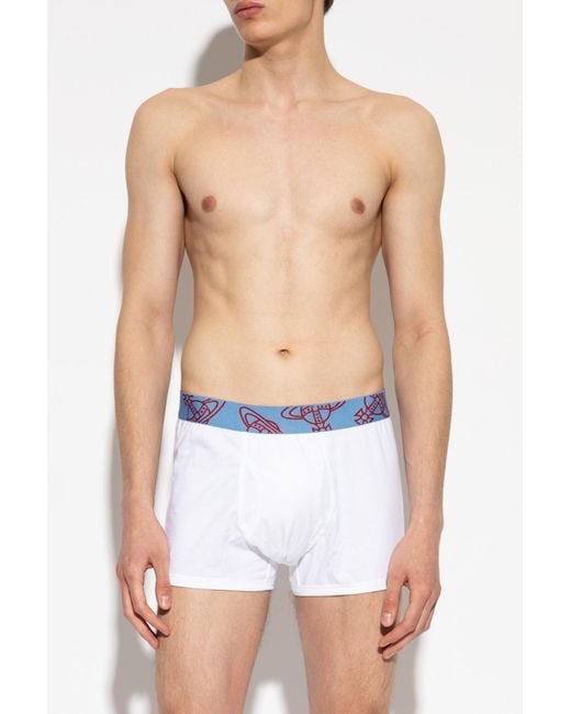 Vivienne Westwood Blue 2-Pack Of Cotton Boxers for men