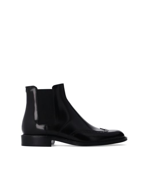 Saint Laurent Leather 'army' Chelsea Boots in Black for Men - Save 
