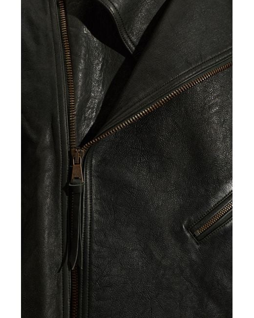 Balmain Black Leather Jacket for men