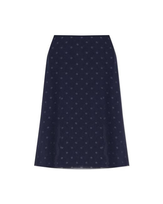 Acne Blue Polka Dot Pattern Skirt