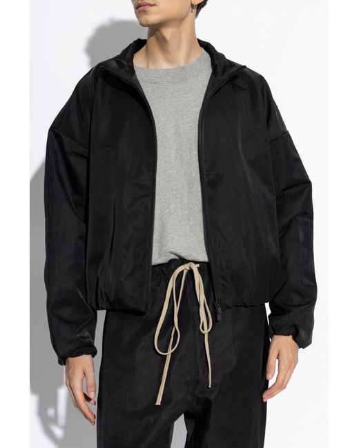 Fear Of God Black Recycled Nylon Stand Collar Jacket for men