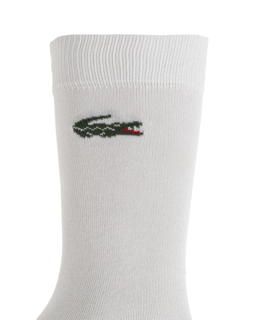 Lacoste White Three-Pack Of Socks With Logo for men