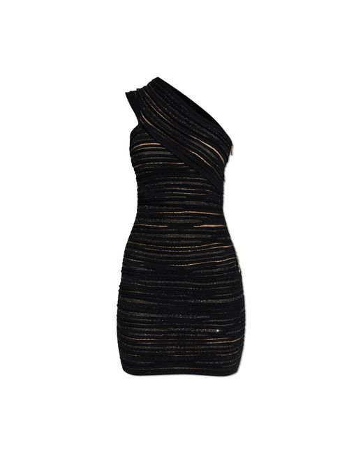 Balmain Black Dress With Shimmering Sequins