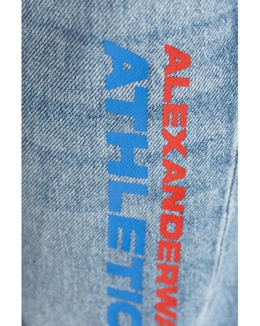 Alexander Wang Blue Jeans With Printed Logo
