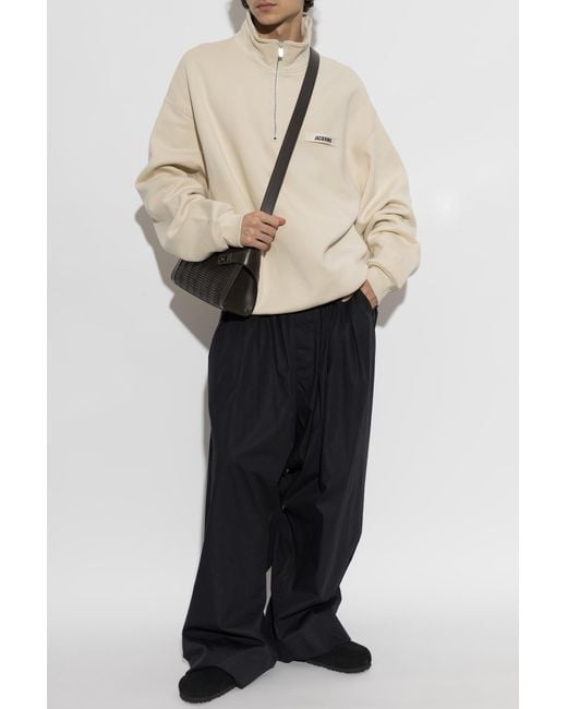 Jacquemus Natural Sweatshirt With A Stand-Up Collar for men