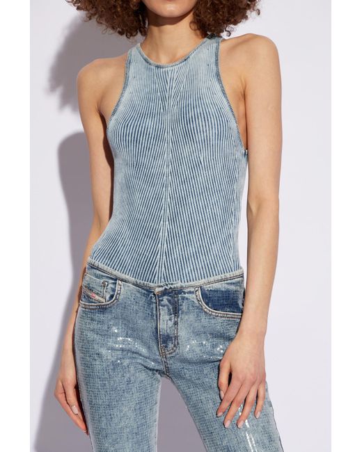 DIESEL Blue 'm-tansy' Ribbed Body,