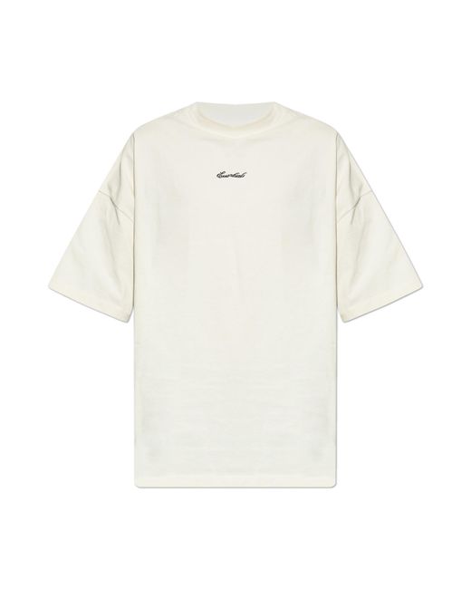 Fear Of God White T-Shirt With Embroidered Logo for men